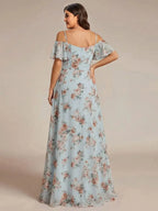 Miss | Jurk Dames Maxi Off-shoulder - Chiffon - Miss Madera MIS-E8356C