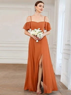 Miss | Jurk Dames Maxi Off-shoulder - Chiffon - Miss Madera MIS-E8356C