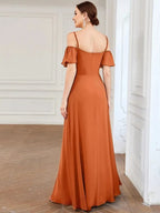 Miss | Jurk Dames Maxi Off-shoulder - Chiffon - Miss Madera MIS-E8356C