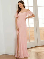 Miss | Jurk Dames Maxi Off-shoulder - Chiffon - Miss Madera MIS-292E53