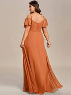 Miss | Jurk Dames Maxi Off-shoulder - Chiffon - Miss Madera MIS-E8356C