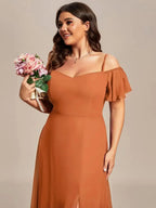 Miss | Jurk Dames Maxi Off-shoulder - Chiffon - Miss Madera MIS-E8356C