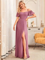Miss | Jurk Dames Maxi Off-shoulder - Chiffon - Miss Madera MIS-292E53