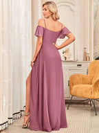 Miss | Jurk Dames Maxi Off-shoulder - Chiffon - Miss Madera MIS-292E53