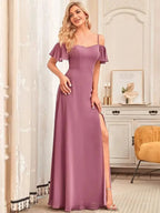 Miss | Jurk Dames Maxi Off-shoulder - Chiffon - Miss Madera MIS-292E53