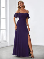 Miss | Jurk Dames Maxi Off-shoulder - Chiffon - Miss Madera MIS-292E53