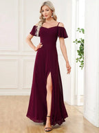 Miss | Jurk Dames Maxi Off-shoulder - Chiffon - Miss Madera MIS-292E53