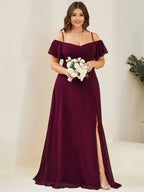 Miss | Jurk Dames Maxi Off-shoulder - Chiffon - Miss Madera MIS-292E53