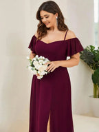 Miss | Jurk Dames Maxi Off-shoulder - Chiffon - Miss Madera MIS-292E53