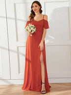 Miss | Jurk Dames Maxi Off-shoulder - Chiffon - Miss Madera MIS-E28A09