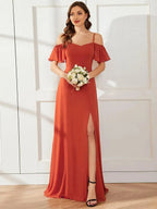 Miss | Jurk Dames Maxi Off-shoulder - Chiffon - Miss Madera MIS-E28A09