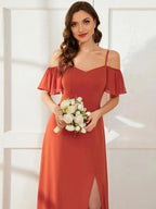 Miss | Jurk Dames Maxi Off-shoulder - Chiffon - Miss Madera MIS-E28A09