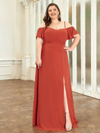 Miss | Jurk Dames Maxi Off-shoulder - Chiffon - Miss Madera MIS-E28A09