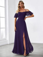 Miss | Jurk Dames Maxi Off-shoulder - Chiffon - Miss Madera MIS-4D8DEE