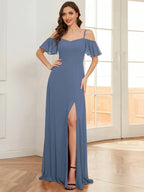 Miss | Jurk Dames Maxi Off-shoulder - Chiffon - Miss Madera MIS-9D113C
