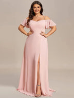 Miss | Jurk Dames Maxi Off-shoulder - Chiffon - Miss Madera MIS-9D113C