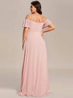 Miss | Jurk Dames Maxi Off-shoulder - Chiffon - Miss Madera MIS-9D113C
