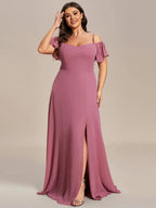 Miss | Jurk Dames Maxi Off-shoulder - Chiffon - Miss Madera MIS-9D113C