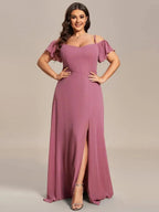 Miss | Jurk Dames Maxi Off-shoulder - Chiffon - Miss Madera MIS-9D113C