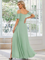Miss | Jurk Dames Maxi Off-shoulder - Chiffon - Miss Madera MIS-9D113C