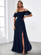 Miss | Jurk Dames Maxi Off-shoulder - Chiffon - Miss Madera MIS-1DCBCC