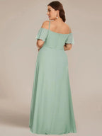 Miss | Jurk Dames Maxi Off-shoulder - Chiffon - Miss Madera MIS-D96726