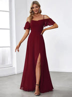 Miss | Jurk Dames Maxi Off-shoulder - Chiffon - Miss Madera MIS-D96726