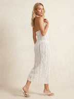 Miss | Jurk Dames Maxi Verticale Ruches - Polyester - Miss Madera MIS-7A738B