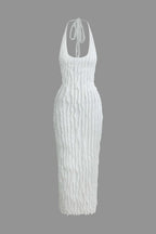 Miss | Jurk Dames Maxi Verticale Ruches - Polyester - Miss Madera MIS-7A738B