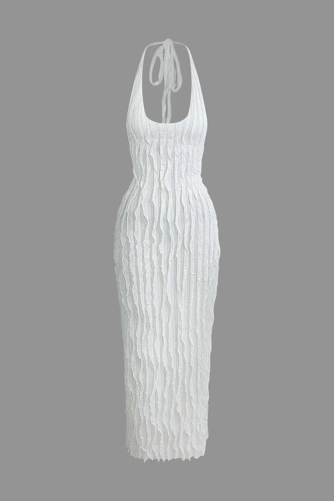 Miss | Jurk Dames Maxi Verticale Ruches - Polyester - Miss Madera MIS-7A738B