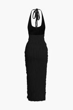 Miss | Jurk Dames Maxi Verticale Ruches - Polyester - Miss Madera MIS-C98C07