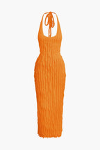 Miss | Jurk Dames Maxi Verticale Ruches - Polyester - Miss Madera MIS-4C1FD3