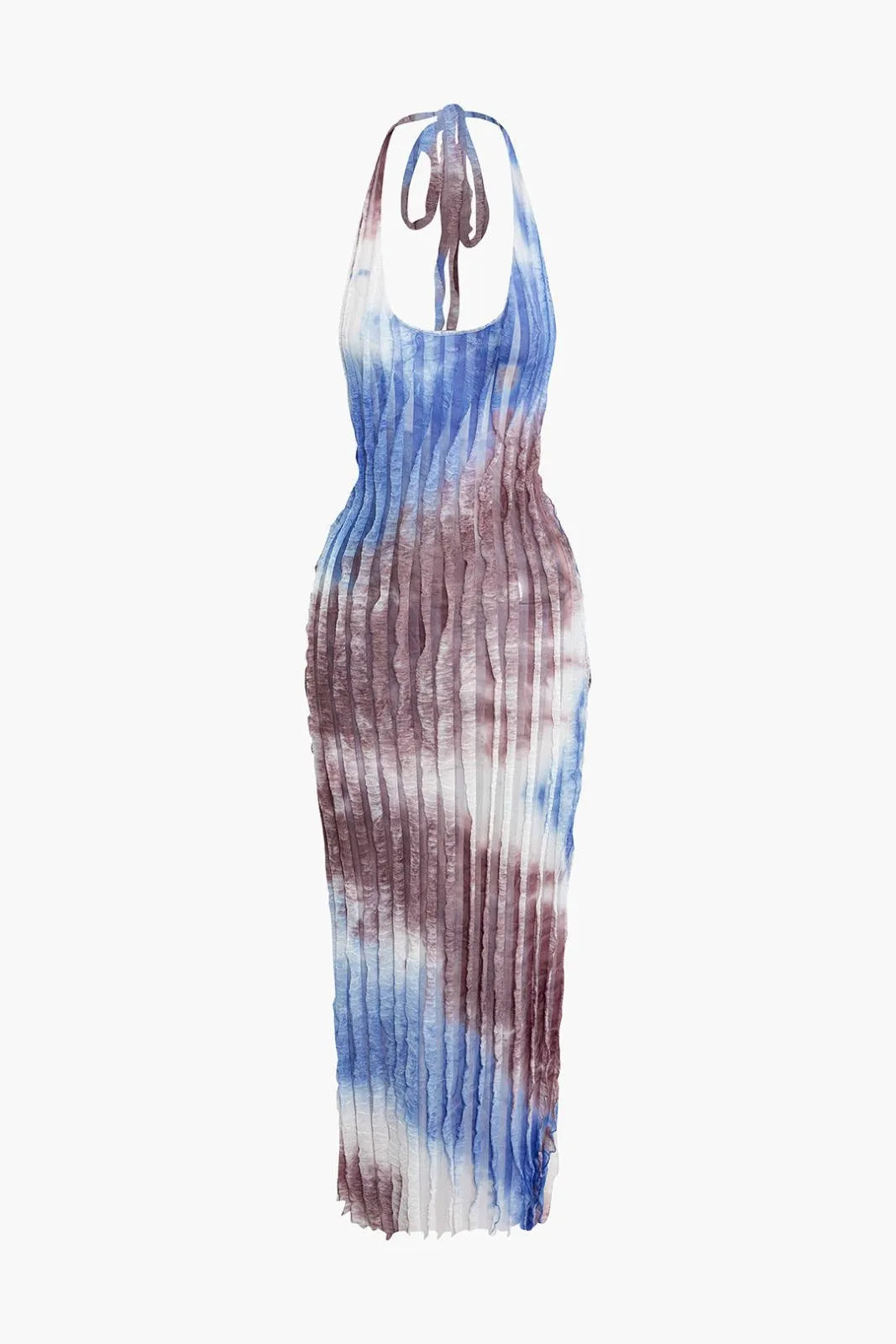 Miss | Jurk Dames Maxi Verticale Ruches - Polyester - Miss Madera MIS-4C1FD3
