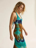 Miss | Jurk Dames Maxi Verticale Ruches - Polyester - Miss Madera MIS-735AE5