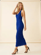 Miss | Jurk Dames Maxi Verticale Ruches - Polyester - Miss Madera MIS-4CF25B