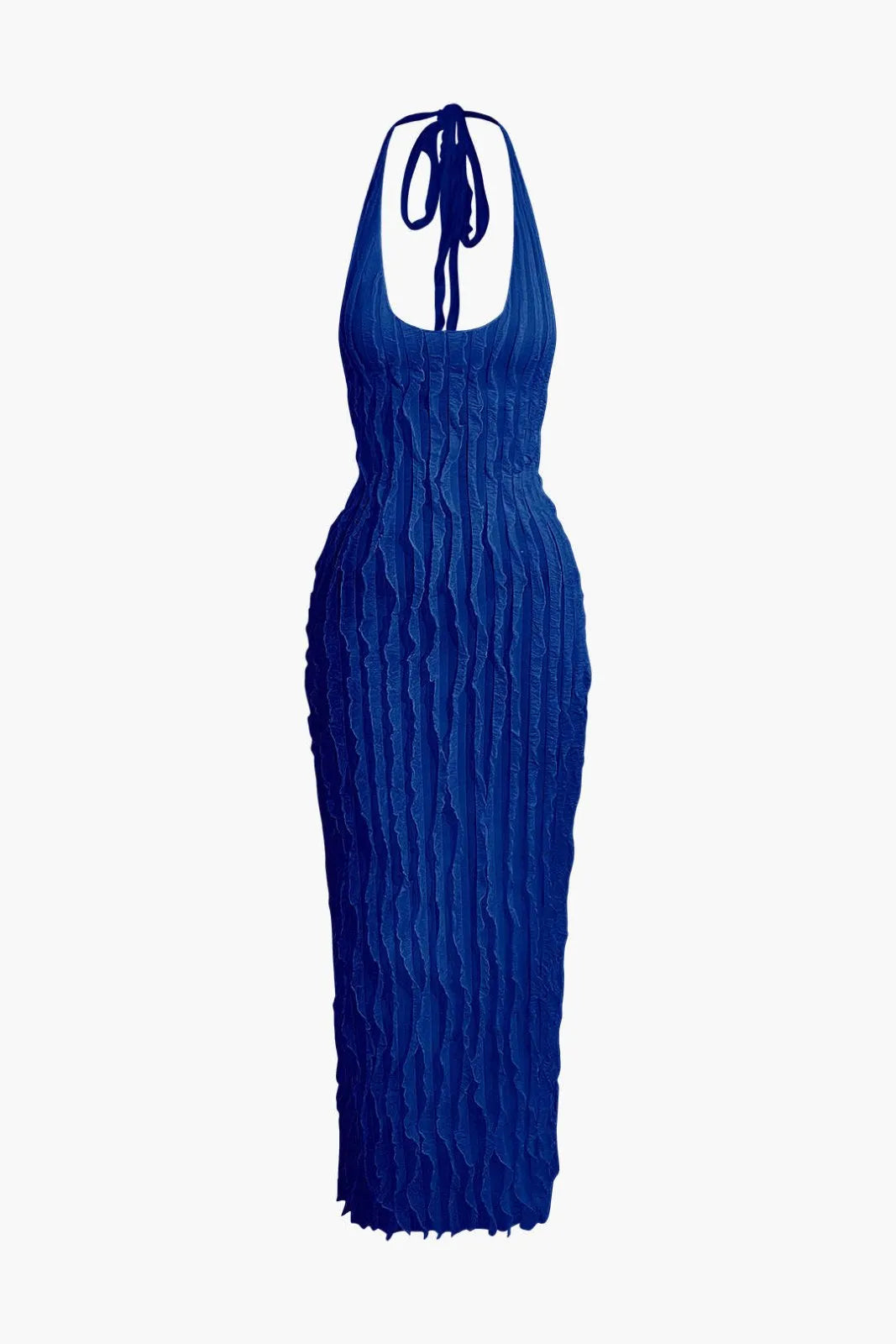 Miss | Jurk Dames Maxi Verticale Ruches - Polyester - Miss Madera MIS-4CF25B