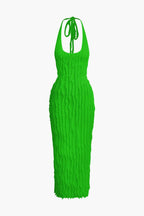 Miss | Jurk Dames Maxi Verticale Ruches - Polyester - Miss Madera MIS-38A4FA