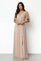 Miss | Jurk Dames Maxi Wrap Vlindermouw - Polyester - Miss Madera MIS-P0M8UL