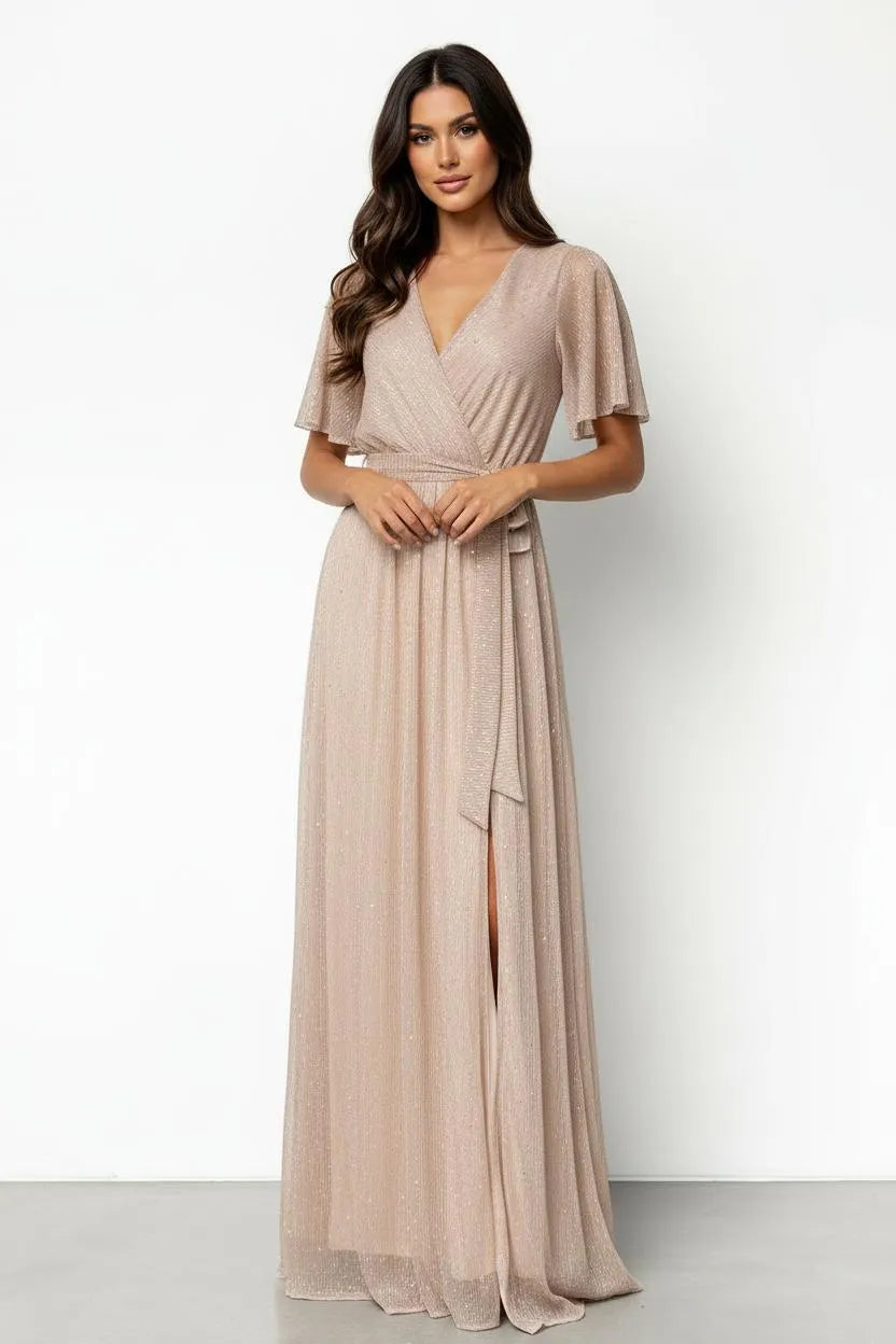 Miss | Jurk Dames Maxi Wrap Vlindermouw - Polyester - Miss Madera MIS-P0M8UL