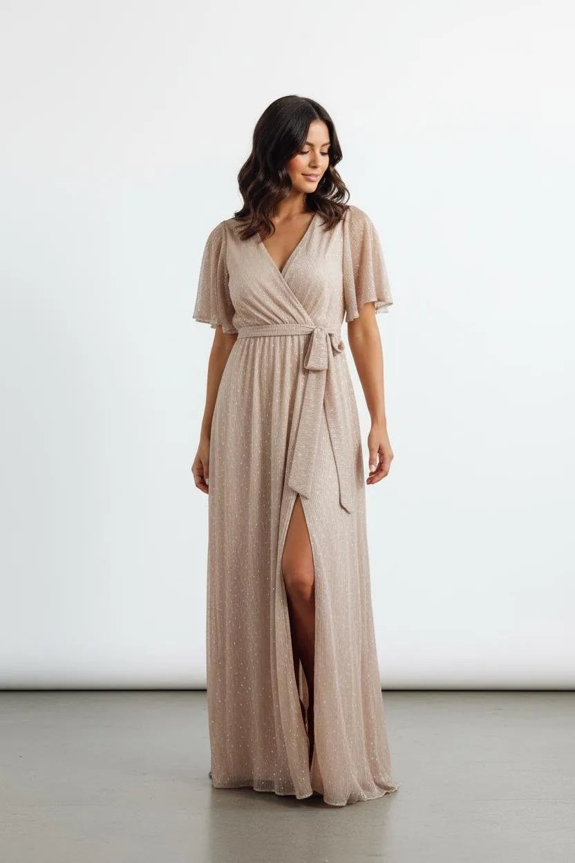 Miss | Jurk Dames Maxi Wrap Vlindermouw - Polyester - Miss Madera MIS-P0M8UL
