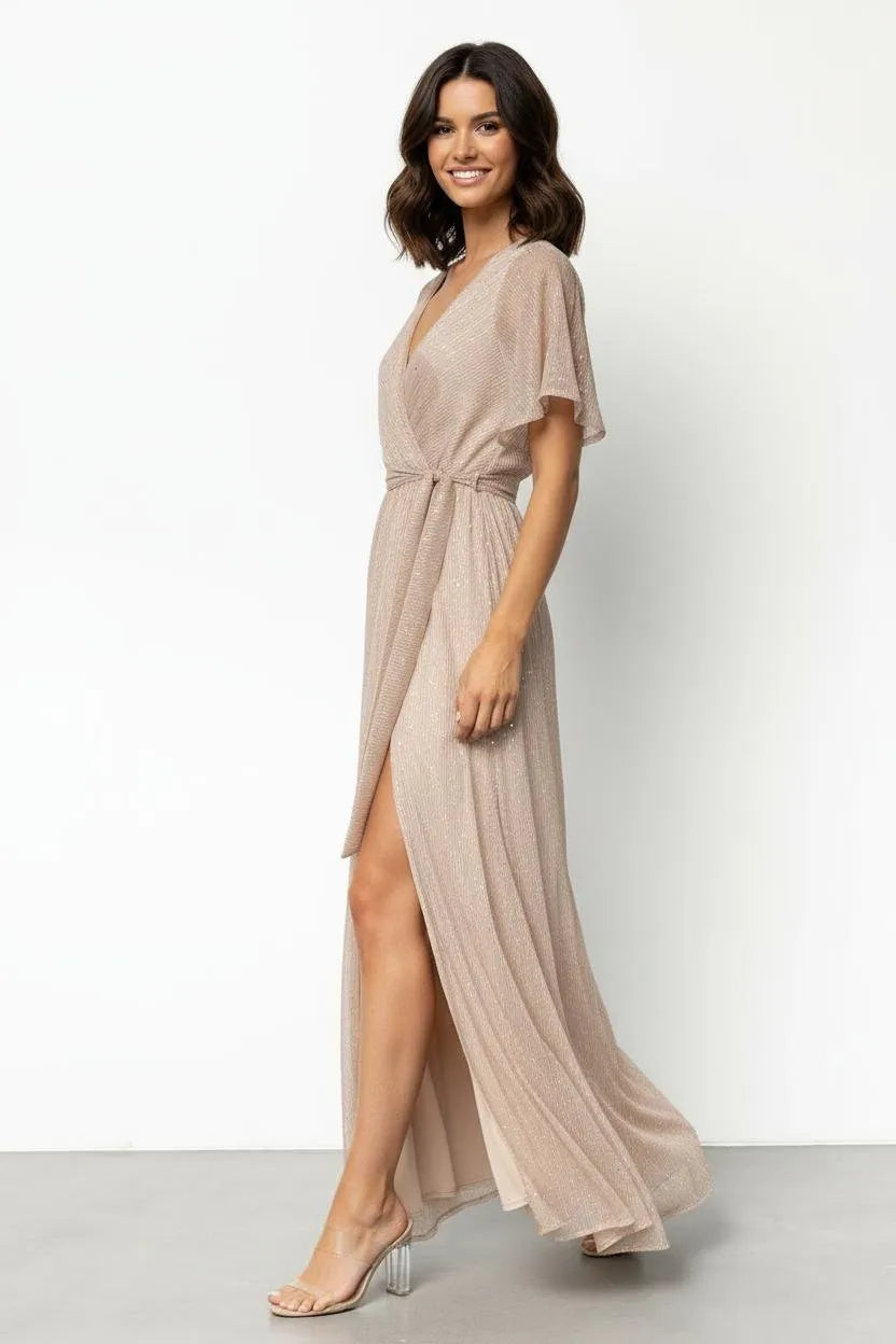 Miss | Jurk Dames Maxi Wrap Vlindermouw - Polyester - Miss Madera MIS-P0M8UL