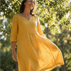 Miss | Jurk Dames Midi Casual - Katoenmix - Miss Madera MIS-B85F6B