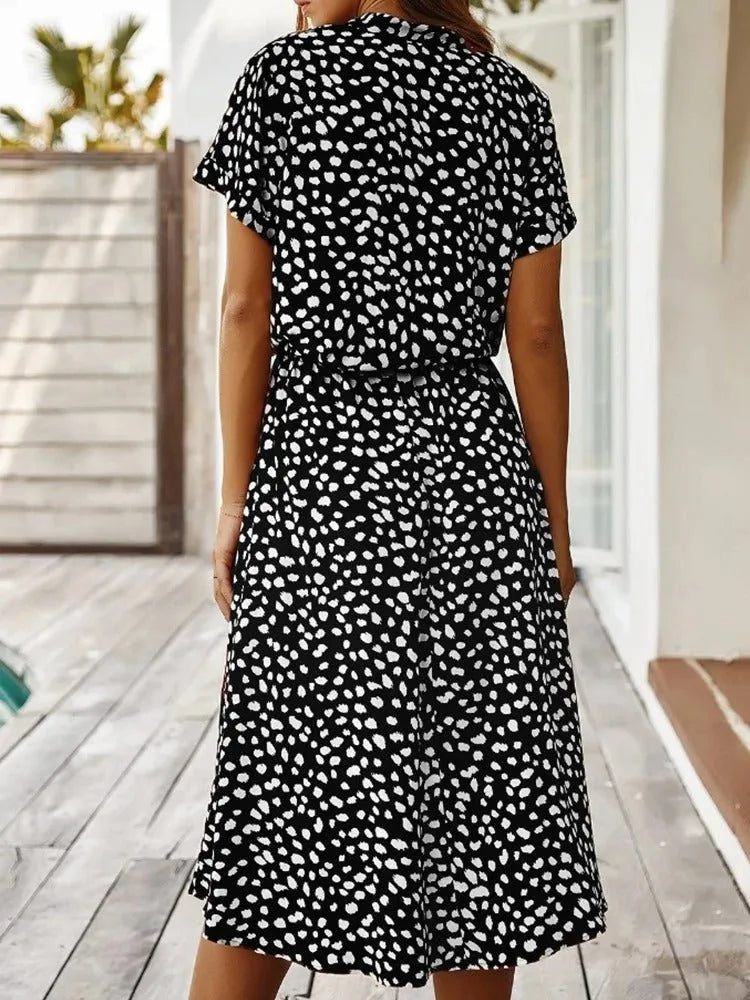 Miss | Jurk Dames Midi - Katoen - Miss Madera MIS-AD8804