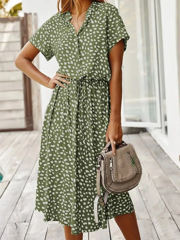 Miss | Jurk Dames Midi - Katoen - Miss Madera MIS-9D9898