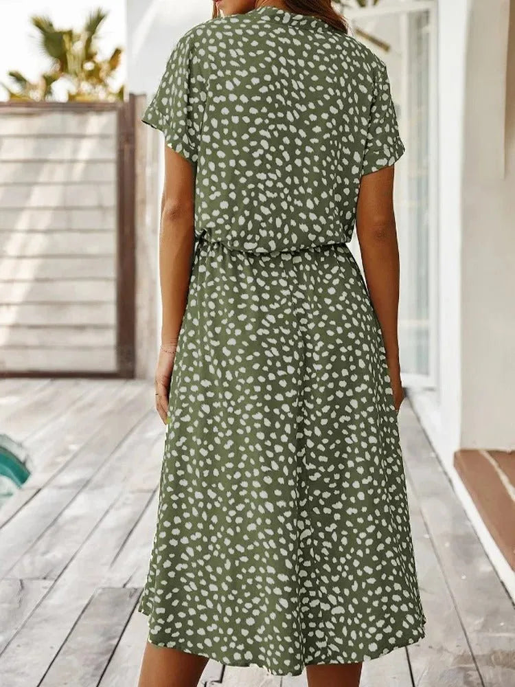 Miss | Jurk Dames Midi - Katoen - Miss Madera MIS-9D9898