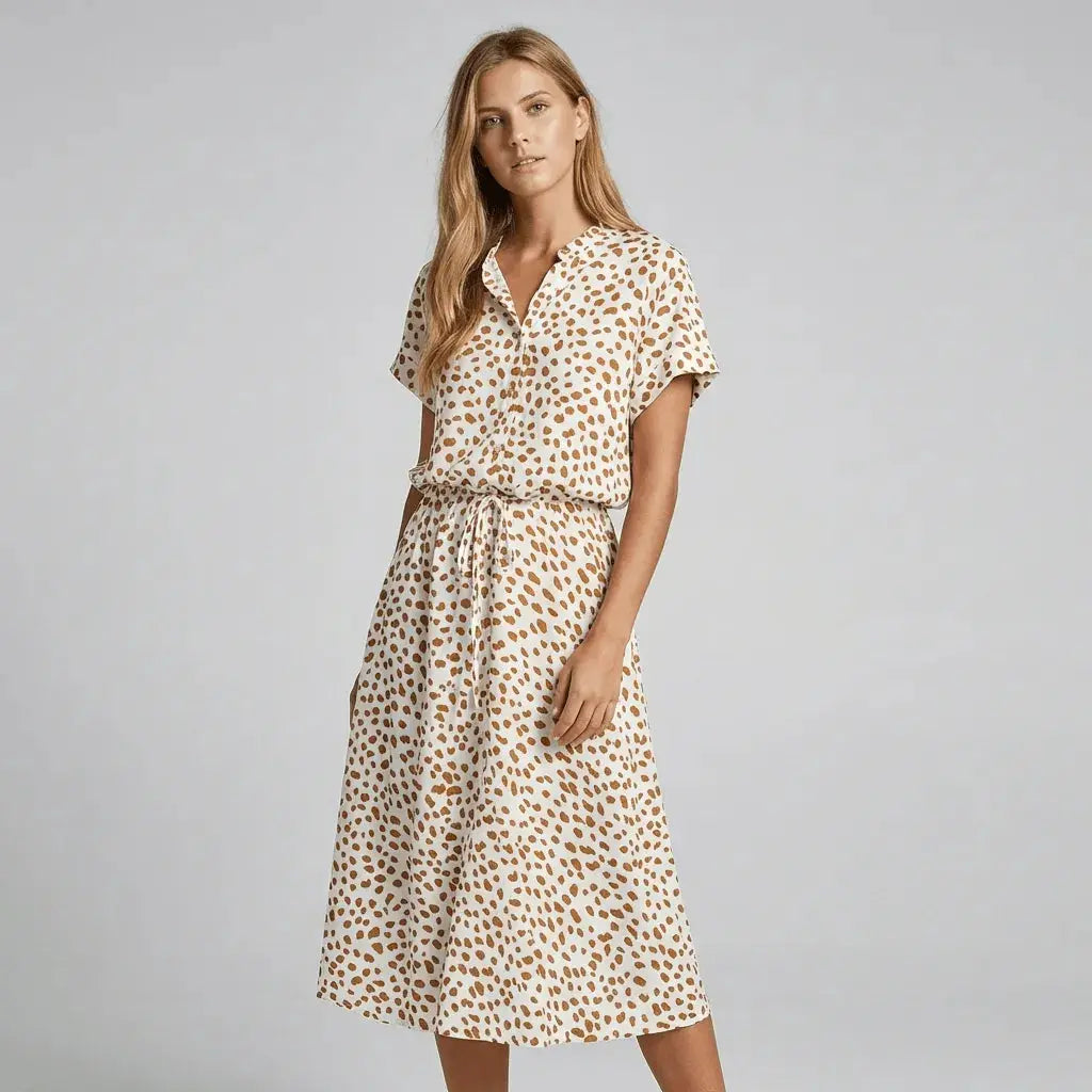 Miss | Jurk Dames Midi - Katoen - Miss Madera MIS-56B9FE
