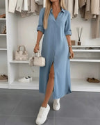 Miss | Jurk Dames Midi Oversized - Katoen - Miss Madera MIS-B400E8