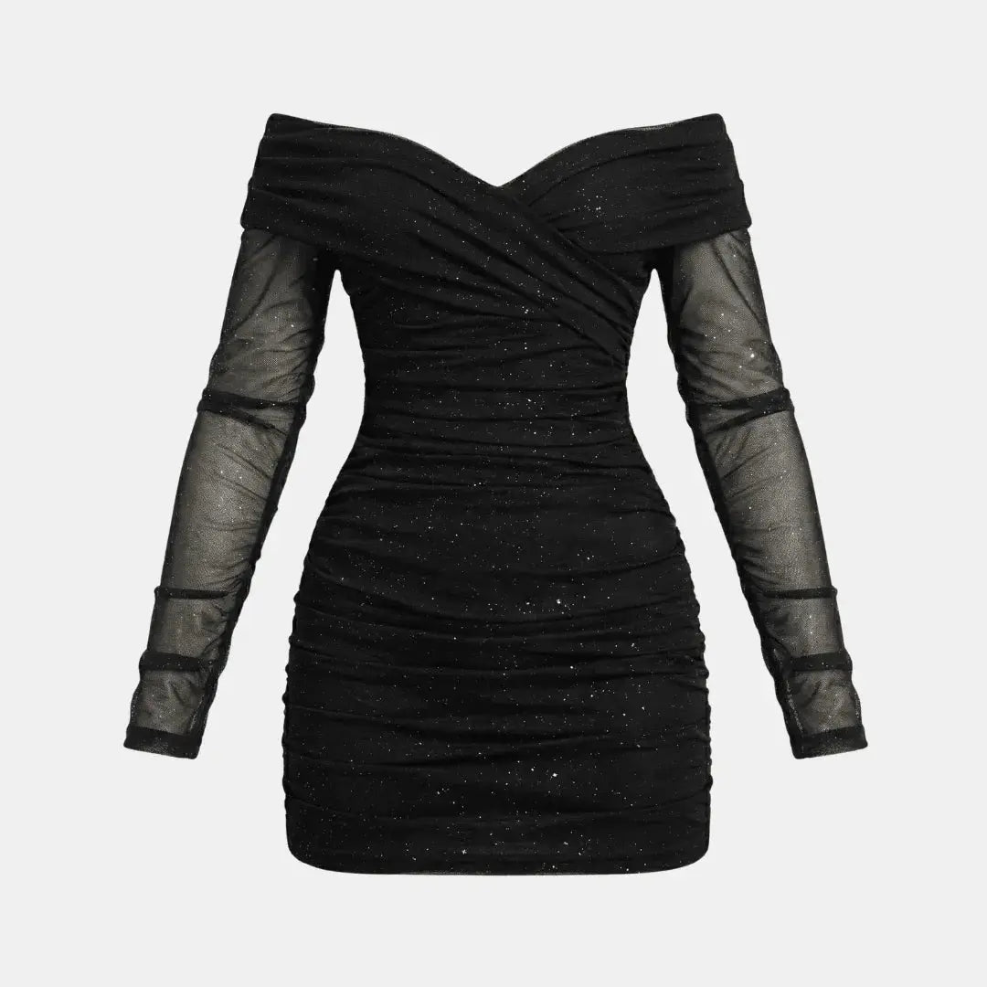 Miss | Jurk Dames Mini Sparkle Modern - Mesh - Miss Madera MIS-2D7878