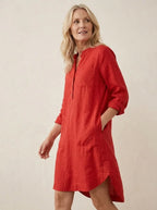 Miss | Jurk Dames Tuniek Lange Mouw - Linnen - Miss Madera MIS-568944