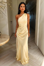Miss | Jurk Elegant Effen Kleur | Hedendaags - Polyester - Geel
